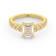 Yellow gold - Central diamond 1.5 ct - view 2