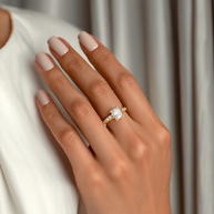 Portland Spring Diamond Ring 1.0, 1.5, 2.0, 3.0 Ct, Gold 14K