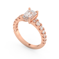 Rose gold - Central diamond 1.5 ct - view 1