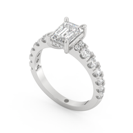 White gold - Central diamond 1.5 ct - view 1