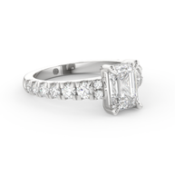 White gold - Central diamond 1.5 ct - view 3