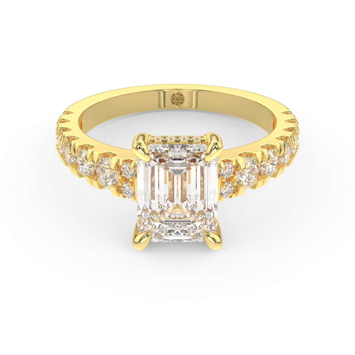 Yellow gold - Central diamond 2.0 ct - view 2