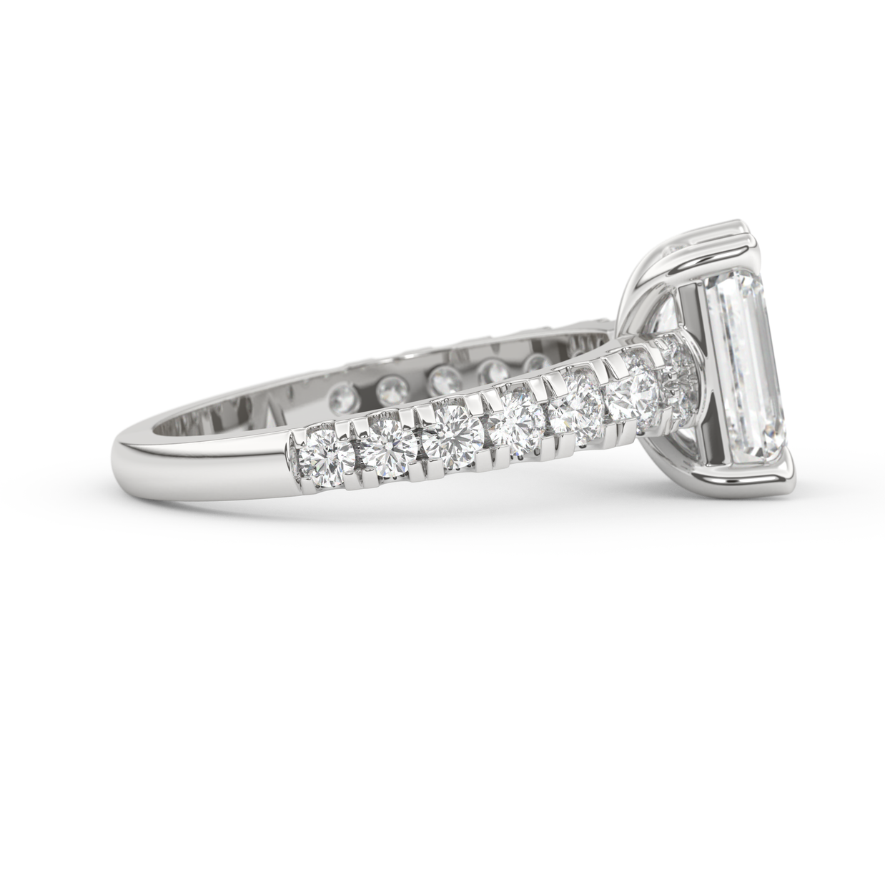 White gold - Central diamond 2.0 ct - view 3