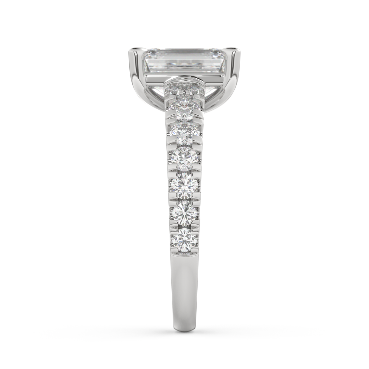 White gold - Central diamond 2.0 ct - view 7