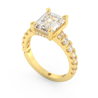 Yellow gold - Central diamond 3.0 ct - view 1