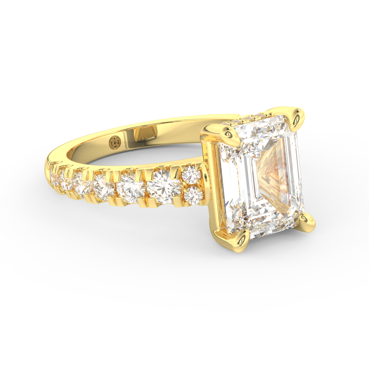 Yellow gold - Central diamond 3.0 ct - view 3