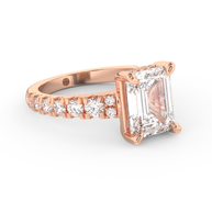 Rose gold - Central diamond 3.0 ct - view 3