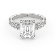 White gold - Central diamond 3.0 ct - view 2
