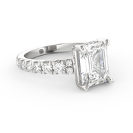 White gold - Central diamond 3.0 ct - view 3