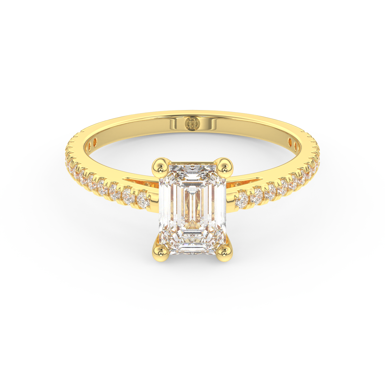 Yellow gold - Central diamond 1.0 ct - view 2
