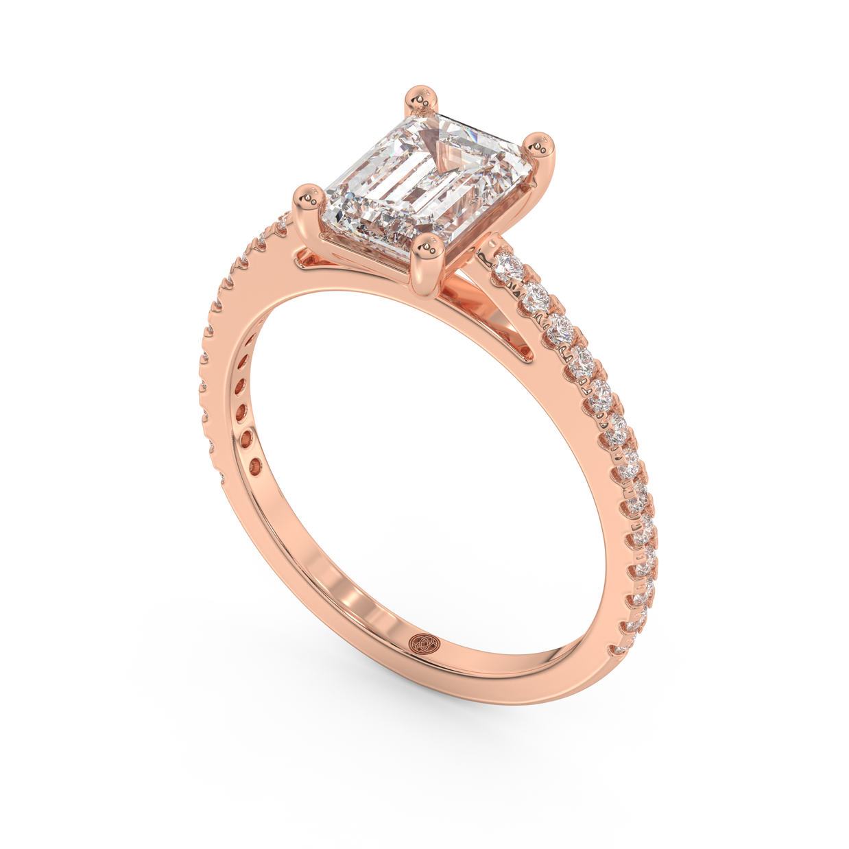 Rose gold - Central diamond 1.5 ct - view 1
