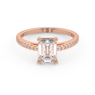 Rose gold - Central diamond 1.5 ct - view 2