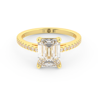 Yellow gold - Central diamond 2.0 ct - view 2