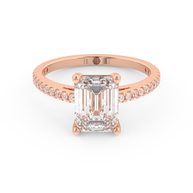 Rose gold - Central diamond 2.0 ct - view 2