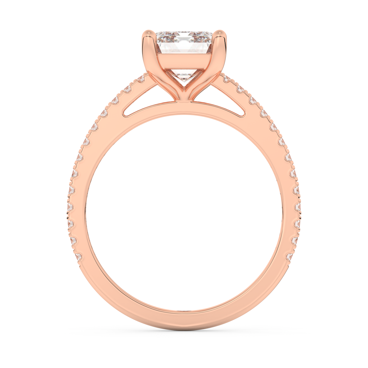 Rose gold - Central diamond 2.0 ct - view 6