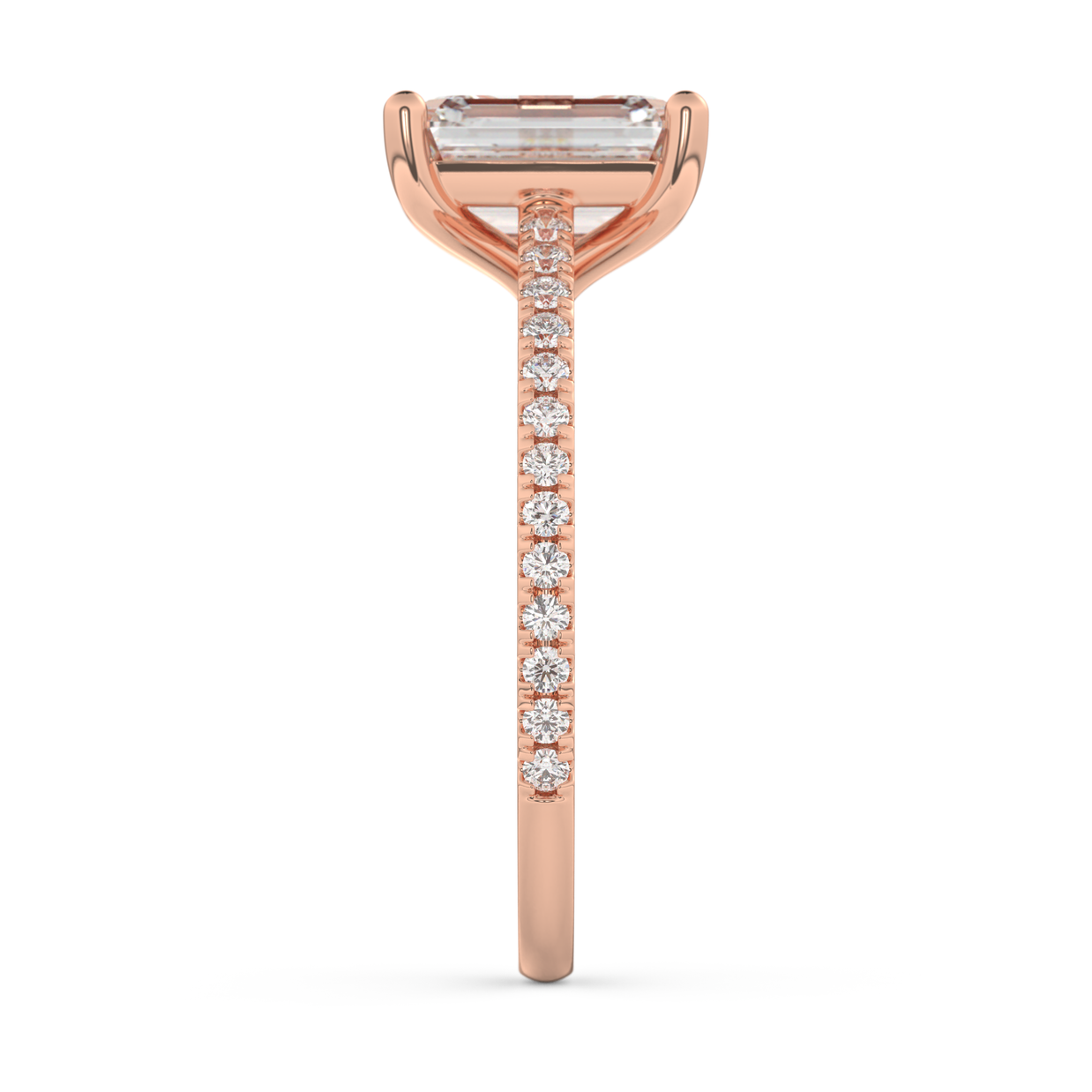 Rose gold - Central diamond 2.0 ct - view 7