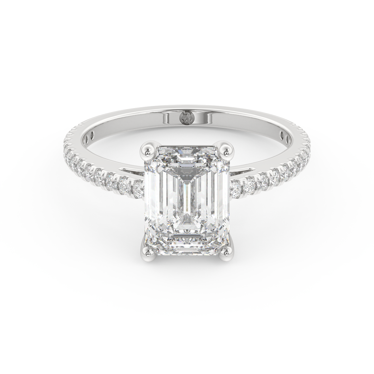 White gold - Central diamond 2.0 ct - view 2
