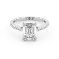 White gold - Central diamond 2.0 ct - view 2