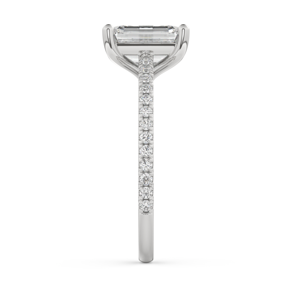 White gold - Central diamond 2.0 ct - view 7