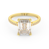 Yellow gold - Central diamond 3.0 ct - view 2