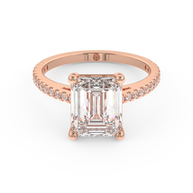Rose gold - Central diamond 3.0 ct - view 2