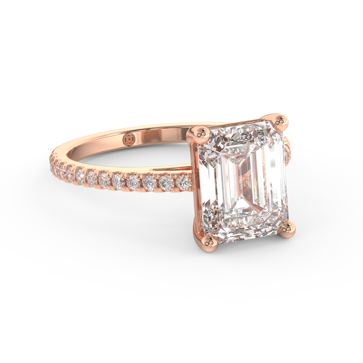 Rose gold - Central diamond 3.0 ct - view 3