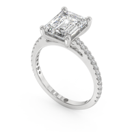 White gold - Central diamond 3.0 ct - view 1