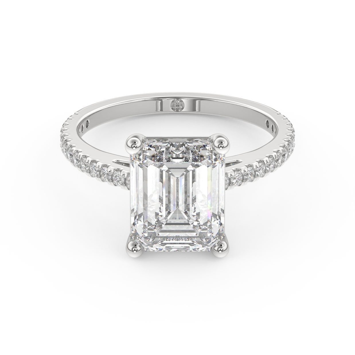 White gold - Central diamond 3.0 ct - view 2