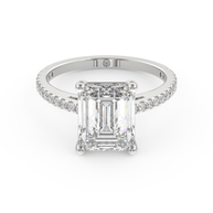 White gold - Central diamond 3.0 ct - view 2