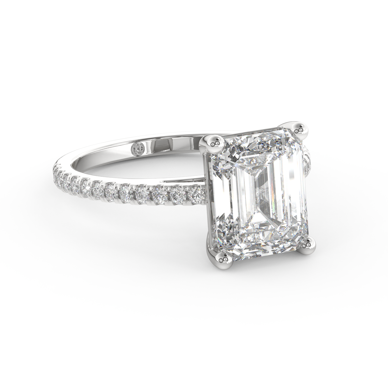 White gold - Central diamond 3.0 ct - view 3