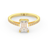 Yellow gold - Central diamond 1.0 ct - view 2