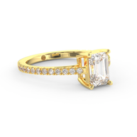 Yellow gold - Central diamond 1.0 ct - view 3