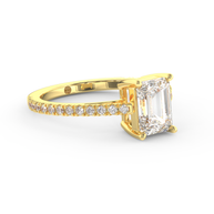 Yellow gold - Central diamond 1.5 ct - view 3