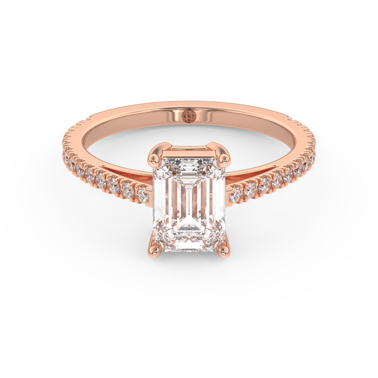 Rose gold - Central diamond 1.5 ct - view 2