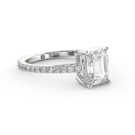 White gold - Central diamond 1.5 ct - view 3