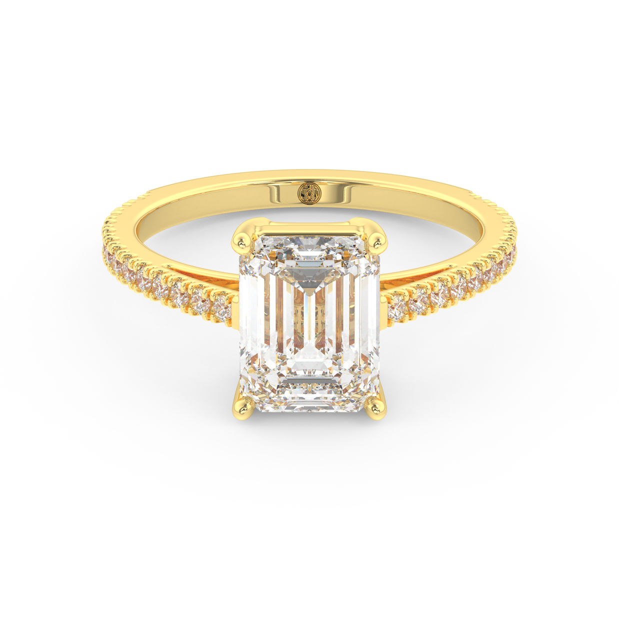 Yellow gold - Central diamond 2.0 ct - view 2