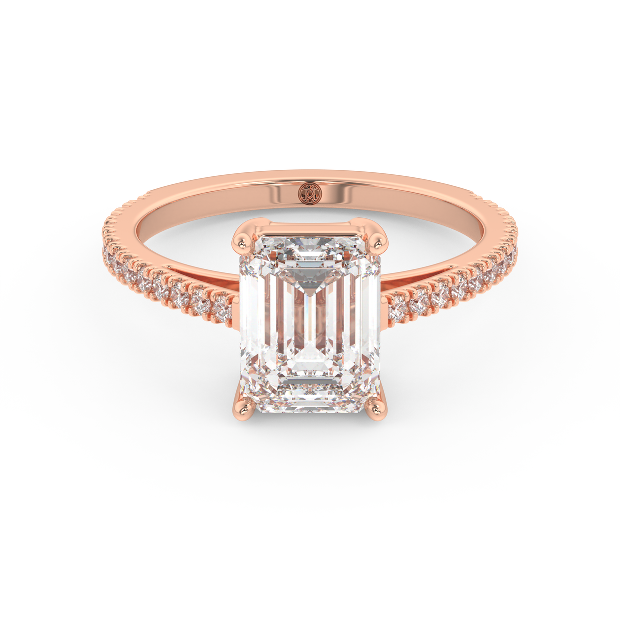 Rose gold - Central diamond 2.0 ct - view 2