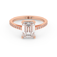 Rose gold - Central diamond 2.0 ct - view 2