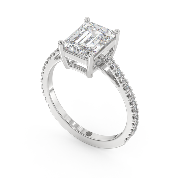 White gold - Central diamond 2.0 ct - view 1