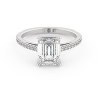 White gold - Central diamond 2.0 ct - view 2