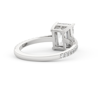 White gold - Central diamond 2.0 ct - view 4