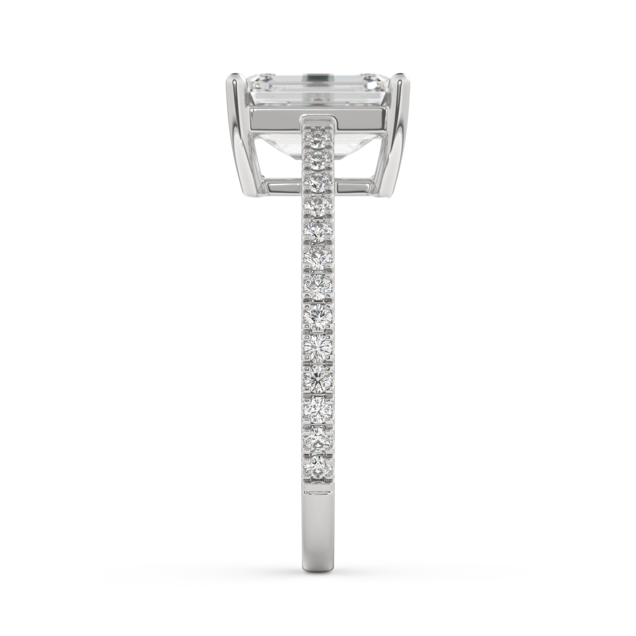 White gold - Central diamond 2.0 ct - view 7