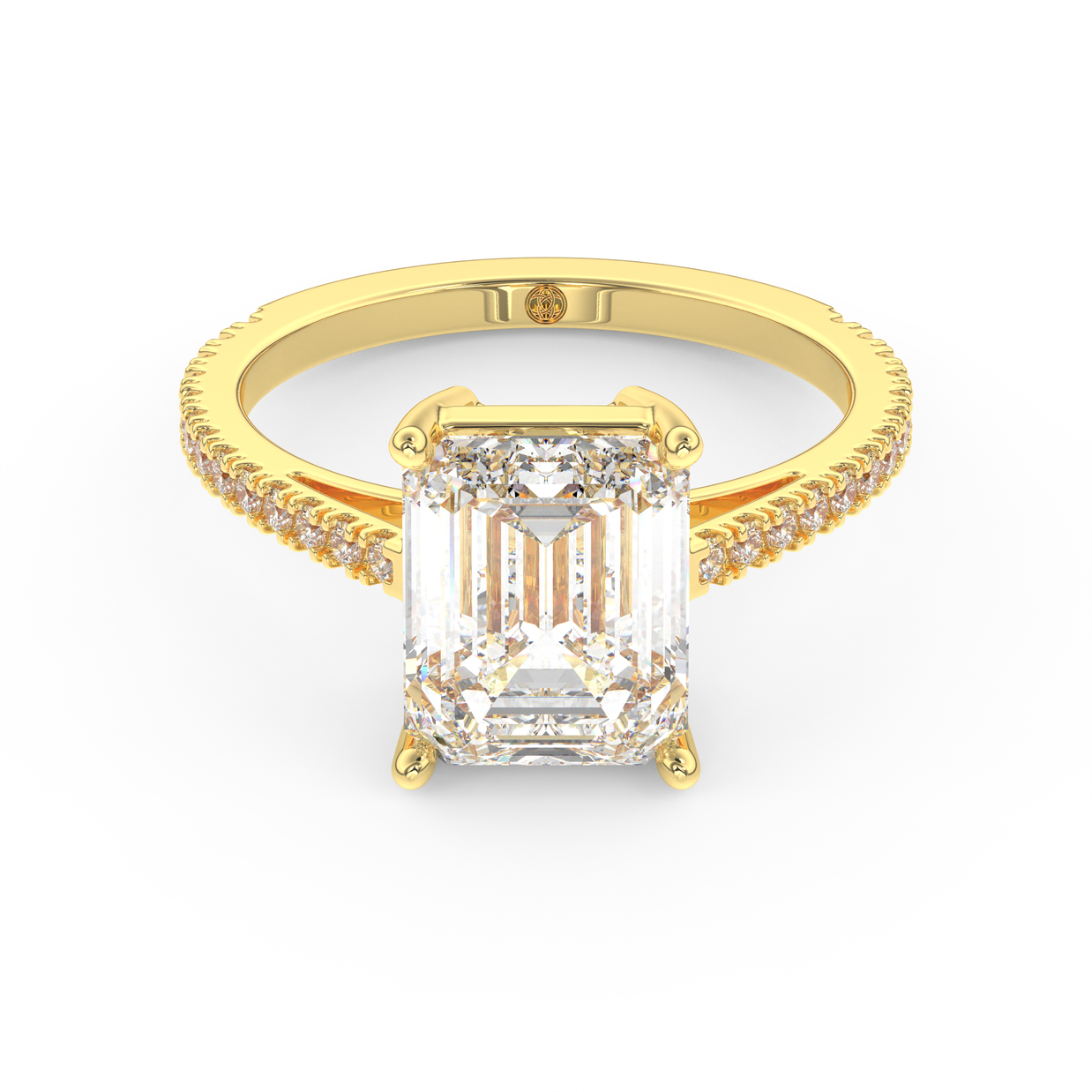 Yellow gold - Central diamond 3.0 ct - view 2
