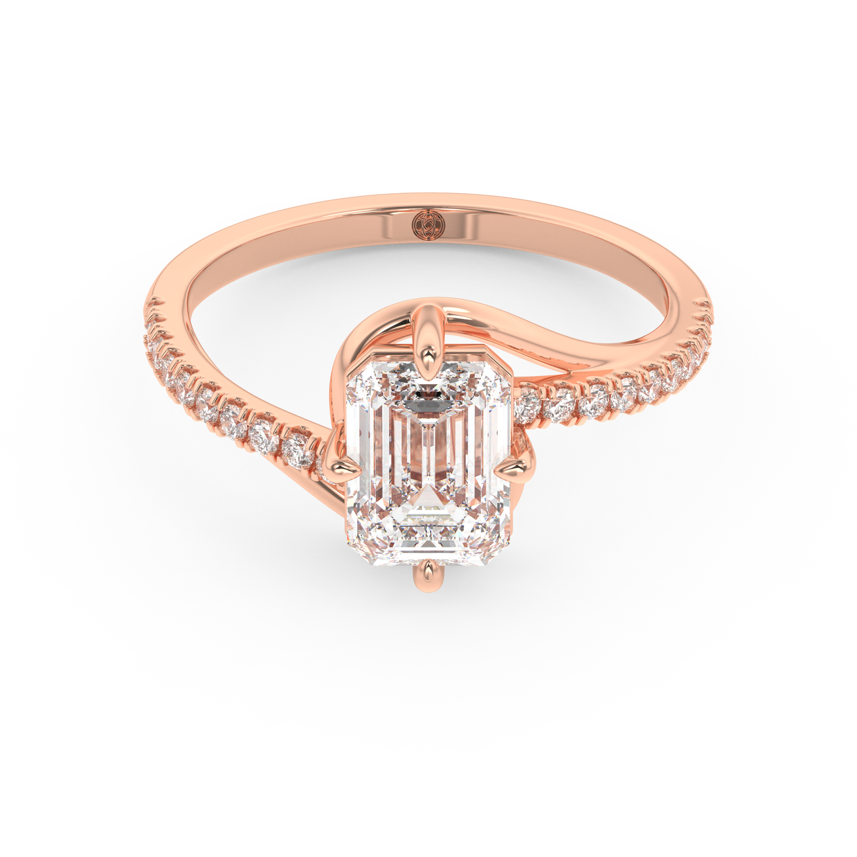 Rose gold - Central diamond 1.5 ct - view 2