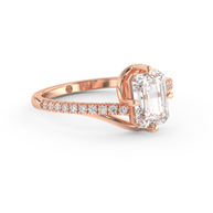 Rose gold - Central diamond 1.5 ct - view 3