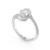 White gold - Central diamond 1.5 ct - view 1