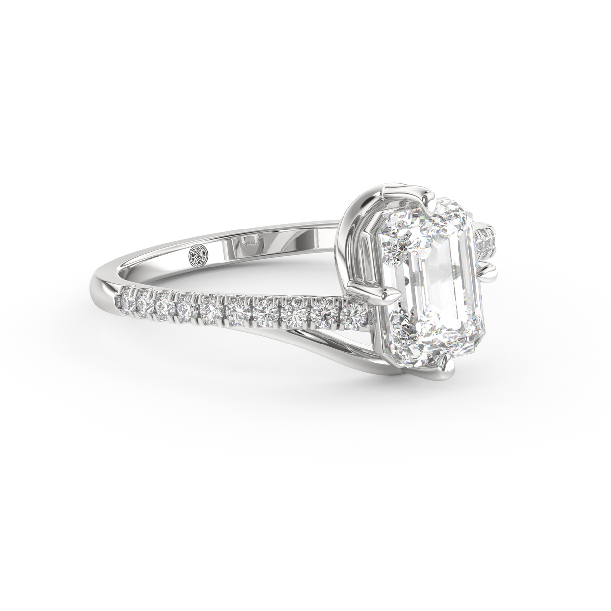 White gold - Central diamond 1.5 ct - view 3