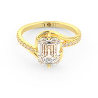 Yellow gold - Central diamond 2.0 ct - view 2