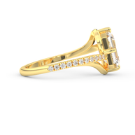 Yellow gold - Central diamond 2.0 ct - view 3