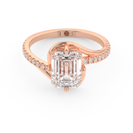Rose gold - Central diamond 2.0 ct - view 2